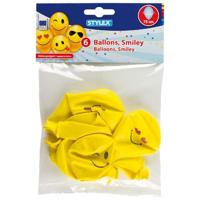 Stylex Balonnen Smiley 75 cm 6 Stuks Geel - thumbnail