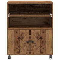 VidaXL Printerstand met opslag oudhout 60 x 48 x 74 cm bewerkt hout - thumbnail