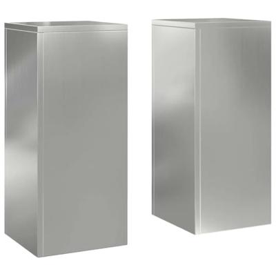 VidaXL Plantenstandaard 2 pcs zilver 24 x 24 x 55 cm