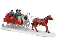 Lemax victorian sleigh kerstdorp tafereel Caddington Village 2022 - thumbnail