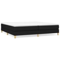 Boxspring met matras stof zwart 200x200 cm - thumbnail