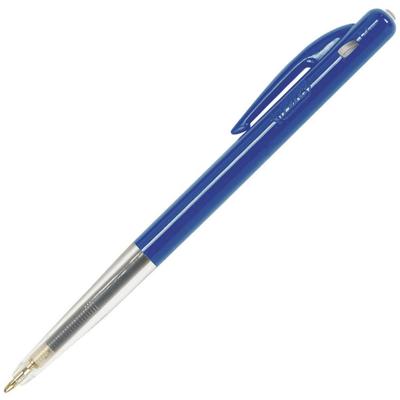 Bic balpen M10 Clic schrijfbreedte 0,4 mm, medium punt, blauw, blister 4 + 1 gratis