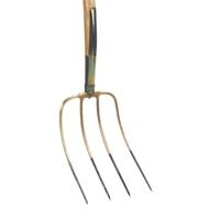 Mestvork 4 tanden houten steel 100 cm en stift verbinding - thumbnail