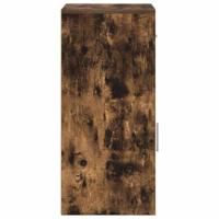 Dressoir met lade Gerookt eiken 38 x 34,5 x 75 cm Bewerkt hout - thumbnail