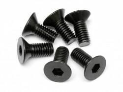Flat head screw m6x14mm (hex socket/6pcs)