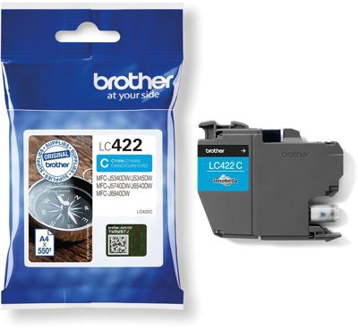 Brother inktcartridge, 550 pagina's, OEM LC-422C, cyaan Brother inktcartridge, 550 pagina's, OEM LC-422C, cyaan