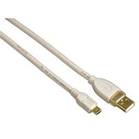 Hama USB 2.0-verbindingskabel A-stekker - mini-B-stekker, 1,8 m, wit - thumbnail