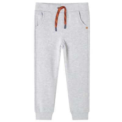 Kinderjoggingbroek 104 gemleerd grijs