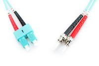 Digitus DK-2512-01/3 Glasvezel Optische vezel Aansluitkabel 1.00 m Blauw [1x ST-stekker - 1x SC-stekker] 50/125 µ Multimode OM3 - thumbnail