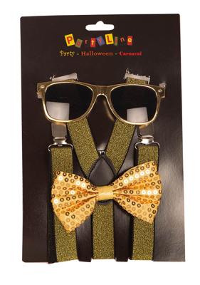 Partyset Gouden accessoires 3-delig