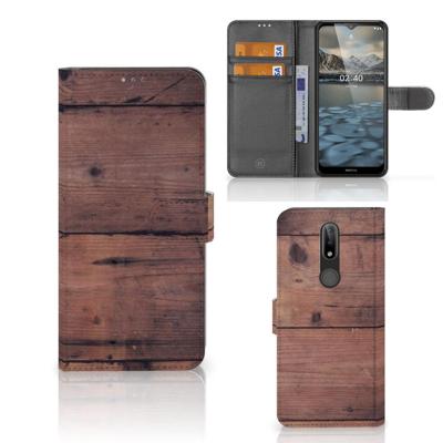 Nokia 2.4 | Book Style Case | Old Wood