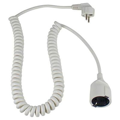 AS Schwabe 70412 Stroom Verlengkabel 16 A Wit 2.50 m H05VV-F 3G 1,5 mm² Spiraalkabel