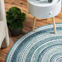 Vloerkleed Mababe - blauw - Ø120 cm - thumbnail