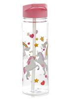 Regenboog Eenhoorn Tritan Flip Straw Waterfles 550ml - thumbnail