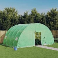 Tuinkas met stalen frame 24 m² 6x4x2,85 m groen - thumbnail