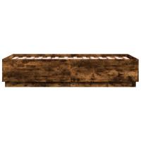 Bedframe bewerkt hout gerookt eikenkleurig 75x190 cm - thumbnail