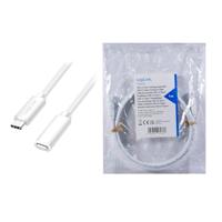LogiLink USB-C-kabel USB 2.0 USB-C stekker, USB-C bus 1.00 m Wit CU0220 - thumbnail