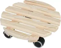 Esschert Design Plantentrolley Rond Indoor Naturel - thumbnail