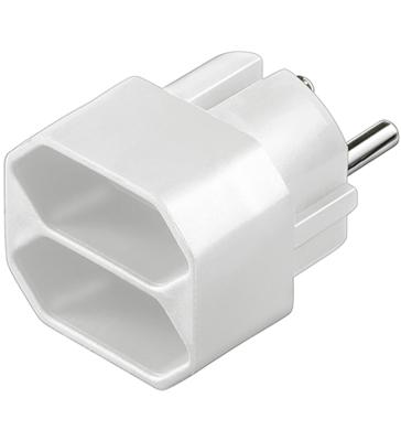 Goobay 51000 stekkeradapter voor het aansluiten van maximaal 2 elektrische apparaten