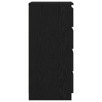 Dressoir met lades 37,5x35x99 cm spaanplaat zwart eikenkleurig - thumbnail