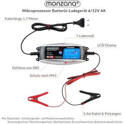 Acculader voor opladen of druppelladen van 6V en 12V loodzuuraccu
