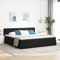 Opbergbed met matras met matras Zwart 200 x 200 cm Bewerkt hout - thumbnail