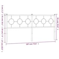 Hoofdbord 180 cm metaal wit - thumbnail