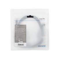 LogiLink CU0191 USB-kabel USB 2.0 USB-C stekker 2.00 m Zwart - thumbnail