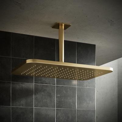 Hotbath Hoofddouche Gal Rechthoek 27x40 cm Geborsteld Messing PVD