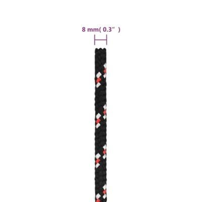 Boot touw 8 mm 250 m polypropyleen zwart Boot touw 8 mm 250 m polypropyleen zwart