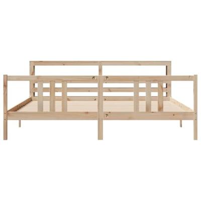 Bedframe met hoofdbord massief grenenhout 180x200 cm