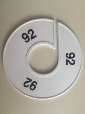 Maatring 11 cm wit/zwart 92