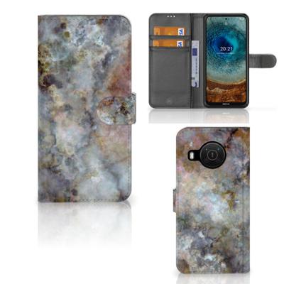 Nokia X10 | Nokia X20 | Bookcase | Marmer Grijs Nokia X10 | Nokia X20 | Bookcase | Marmer Grijs
