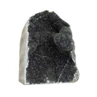 Ruwe Zwarte Amethist Edelsteen Geode Staand 1000 - 2000 gr - thumbnail
