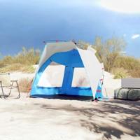 VidaXL Strandtent 2-persoons waterdicht snelontgrendeling azuurblauw - thumbnail