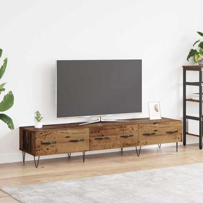 TV-kast met lade Oud hout 150 x 36 x 30 cm Bewerkt hout