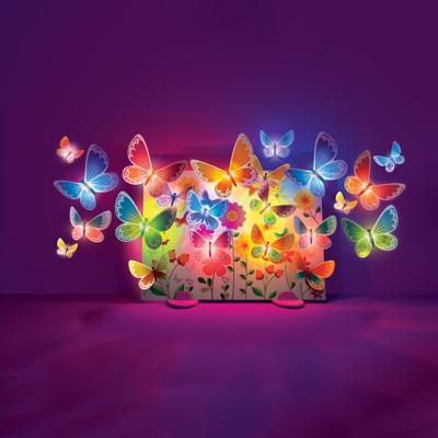 Dam 4m 3d canvas vlinders schilderen glow in the dark