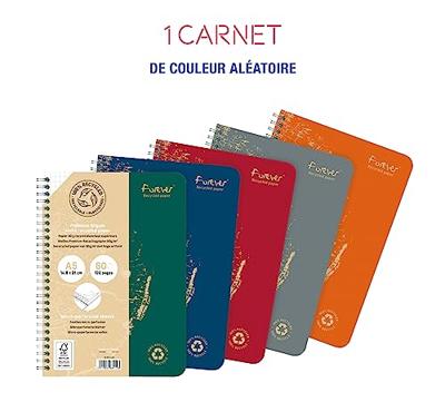 Clairefontaine FOREVER spiraalschrift, gerecycleerd, A5, 90g, 120 blz, geruit 5 mm, geassorteerd Clairefontaine FOREVER spiraalschrift, gerecycleerd, A5, 90g, 120 blz, geruit 5 mm, geassorteerd