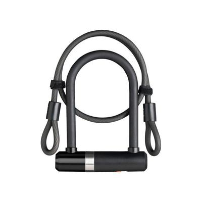 Axa U-slot newton ul met kabel 1000 x 8 mm zwart