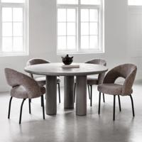DTP Home Ronde Eettafel 'Clio' Betonlook, 140cm, kleur Grijs - thumbnail