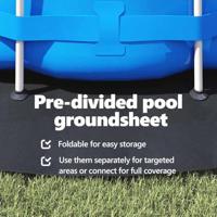 VidaXL Zwembad grondzeil zwart ø 366 cm niet-geweven stof - thumbnail