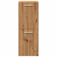 4-delige Badkamermeubelset bewerkt hout artisanaal eikenkleur - thumbnail