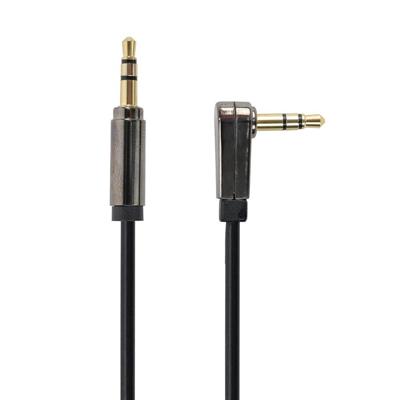 3.5 mm stereo audiokabel met haakse stekker, 1 meter