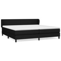 Boxspring met matras stof zwart 200x200 cm - thumbnail