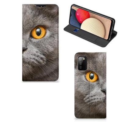 Hoesje maken Samsung Galaxy M02s | A02s Britse Korthaar Hoesje maken Samsung Galaxy M02s | A02s Britse Korthaar