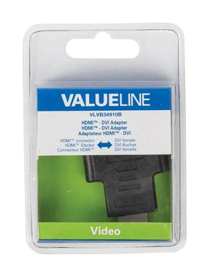 High Speed HDMI met Ethernet Adapter HDMI-Connector - DVI-D 24+1-Pins Female Zwart