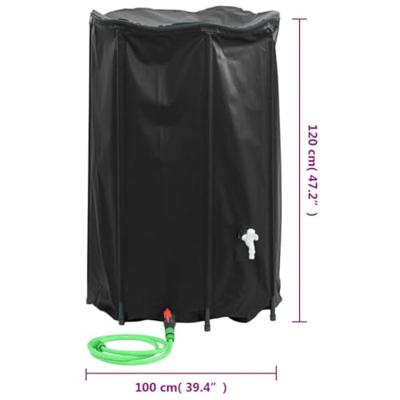 Watertank met kraan opvouwbaar 1000 L PVC - thumbnail