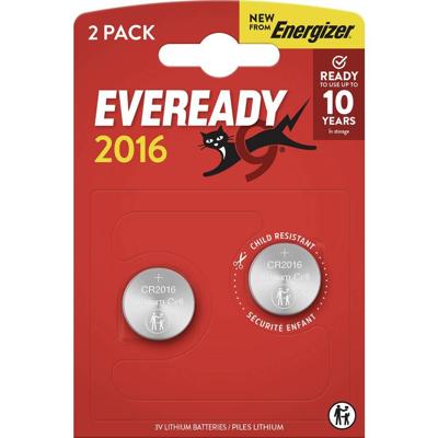 Eveready Knoopcel CR2016 3 V 2 stuk(s) E304439100