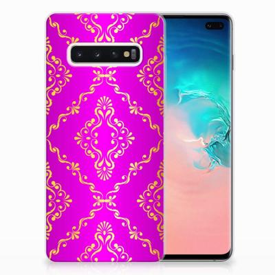 Siliconen Hoesje Samsung Galaxy S10 Plus Barok Roze Siliconen Hoesje Samsung Galaxy S10 Plus Barok Roze