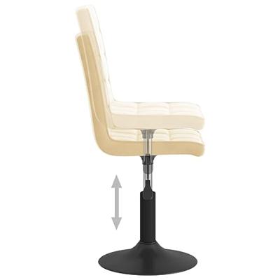 Eetkamerstoelen draaibaar 6 st fluweel crèmekleurig